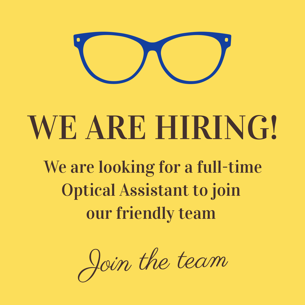 Optical Assistant Job Vacancy The Richard Tildesley Practice, Chichester